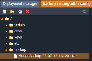 backup mongo
